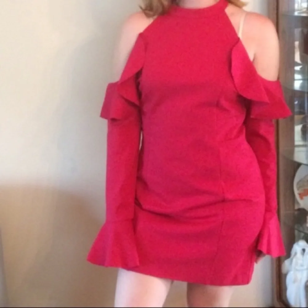FP Ruffled Cold Shoulder BodyCon Mini Dress - Picture 4 of 7
